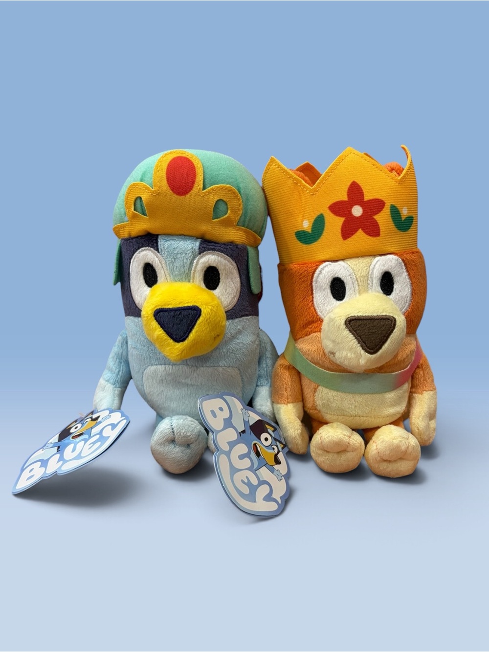 Bluey and Bingo βQueensβ Plushies NWT